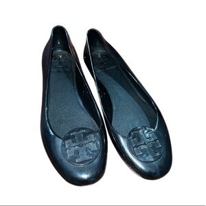 Tory Burch Black Jelly Flats